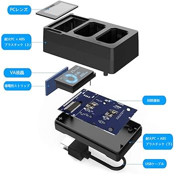 Amazon | NP-FW50 互換 USB 充電器 デュアルスロット カメラ